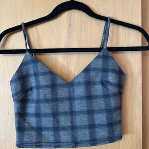 Plaid Gray Women's Top